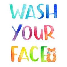 wash your face children's bathroom printable