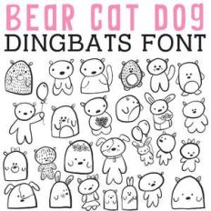 cg bear cat dog dingbats