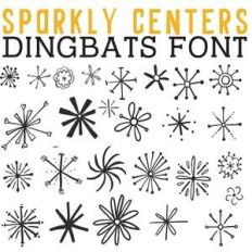 cg sparkly centers dingbats