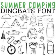 cg summer camping dingbats