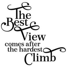 the best view comes after the hardest climb