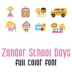 zander school days full color font
