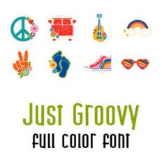 just groovy full color font