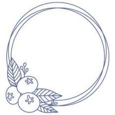 blueberry bunch monogram frame