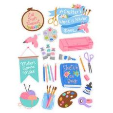 crafting hobby planner stickers