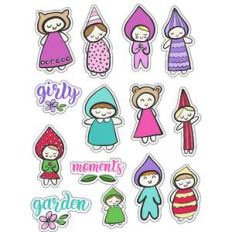 ml sweet girl gnomes stickers