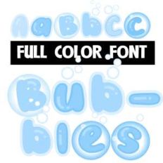 bubble color font
