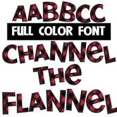channel the flannel color font