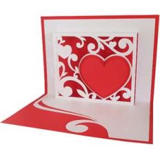 love heart pop up card