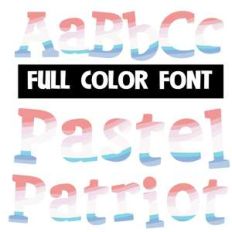 pastel patriot color font