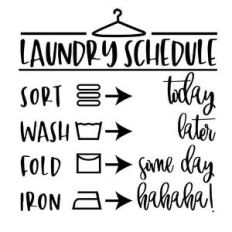 laundry schedule