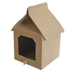 open birdhouse milk carton