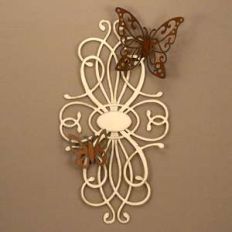 flourish arabesque with butterflies pair