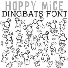cg happy mice dingbats