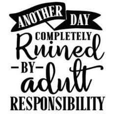 day ruined by adult responsibility