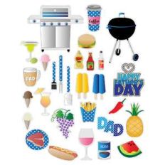 father's day bbq planner stickers