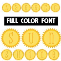 sunshine color font