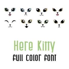 here kitty full color font