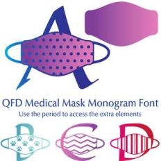 qfd medical mask monogram font
