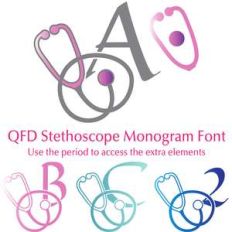 qfd stethoscope monogram font