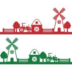 farm scenery borders