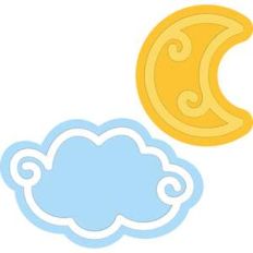 moon and cloud