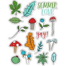 ml summer leaves stickers