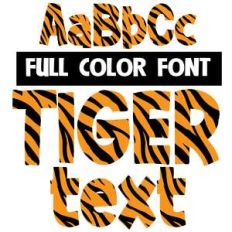 tiger text color font