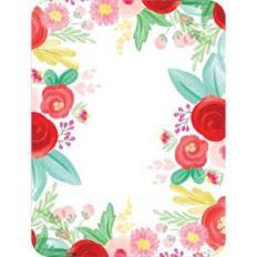 flat floral card