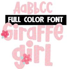 giraffe girl color font