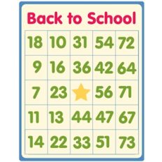 back to school bingo card