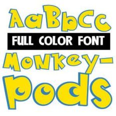 monkeypods color font