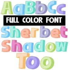 sherbet shadow too color font