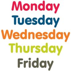 days of the week