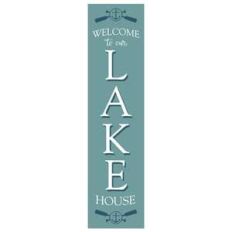 welcome to our lake house oars porch sign