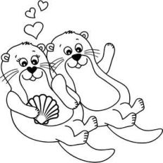 cute otter couple