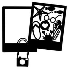 summer double photo frame