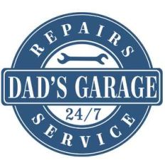 dad's garage label
