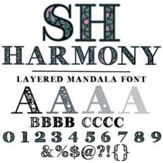 harmony layered mandala font