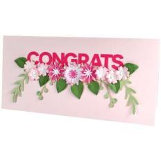 3d floral congrats