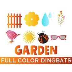 full-color garden dingbats font