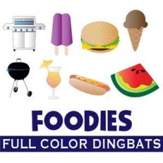 full-color food dingbats font