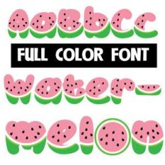 watermelon color font