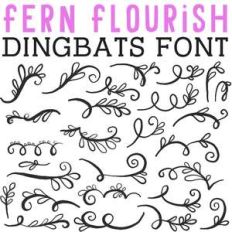 cg fern flourish dingbats