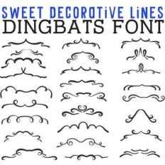 cg sweet decorative lines dingbats