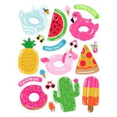 summer pool party stickers