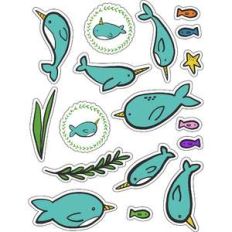 ml blue narwhal stickers