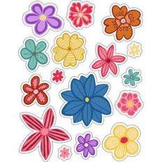 ml flowery flowers stickers