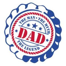 dad the man the myth the legend father's day phrase