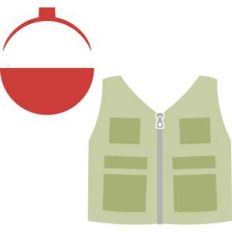 set fishing buoy and fishing vest